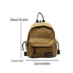 Small corduroy backpack