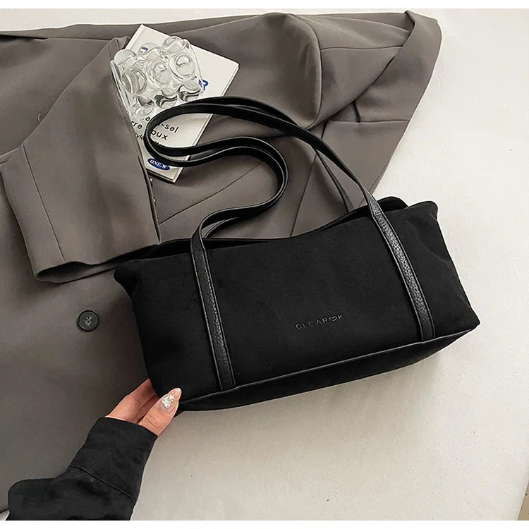 Elegant suede shoulder bag for daily wear