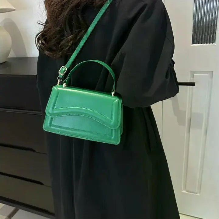 Elegant small leather crossbody bag