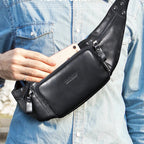 Leather belt bag for men