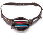 Leather belt bag for men