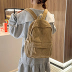 Versatile corduroy backpack