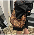 Oversized suede shoulder bag