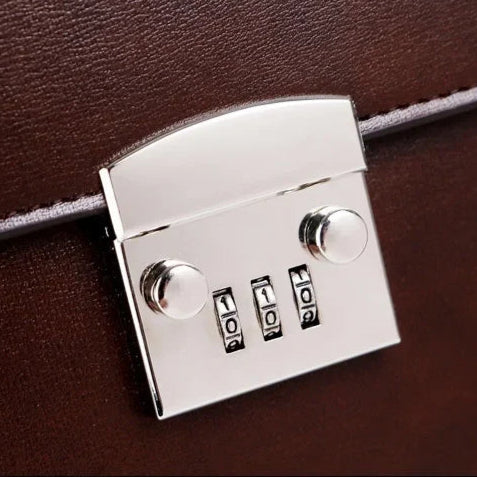 Men's leather briefcase bag