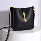 Functional leather crossbody bag