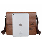 Soft leather laptop briefcase messenger bag