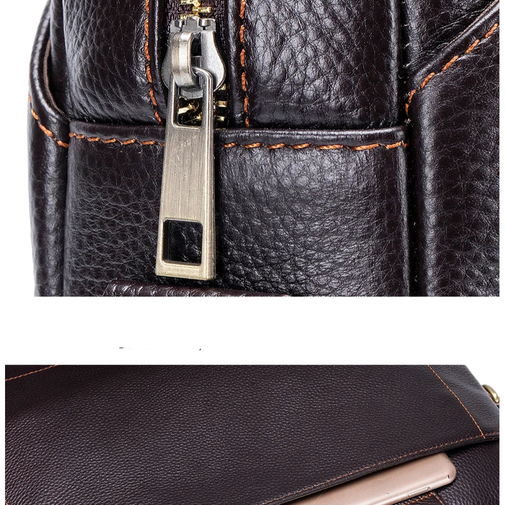 Professional leather laptop bag with handle
