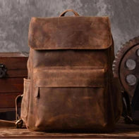 Leather hiking rucksack