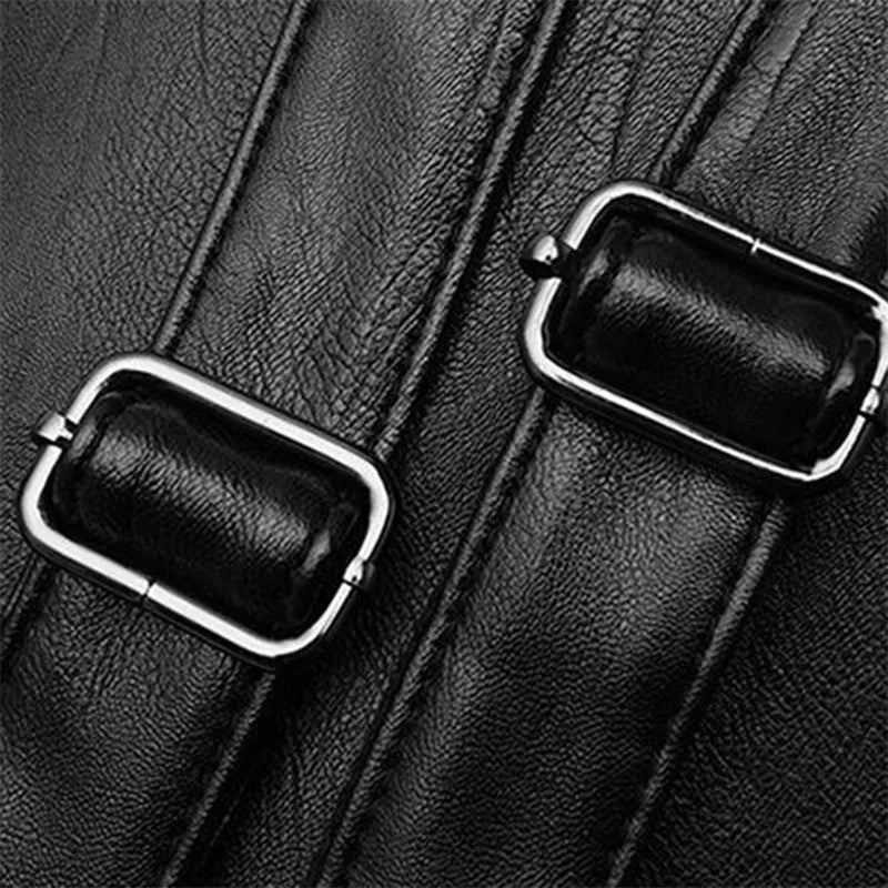 Elegant women’s leather backpack