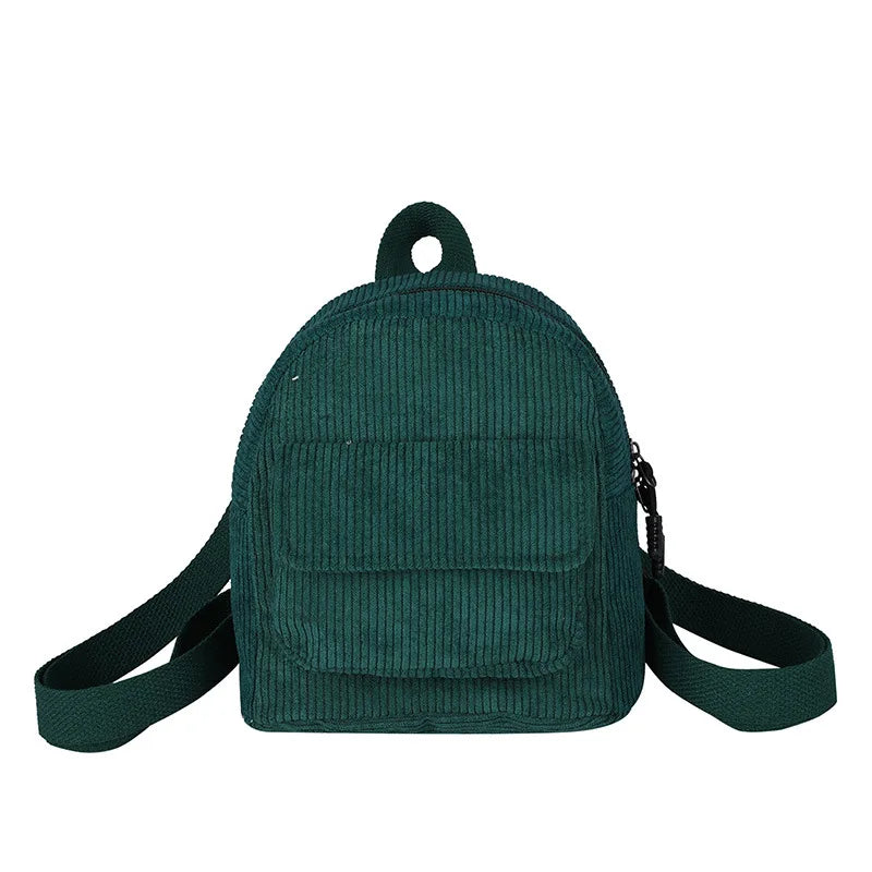 Mini corduroy backpack