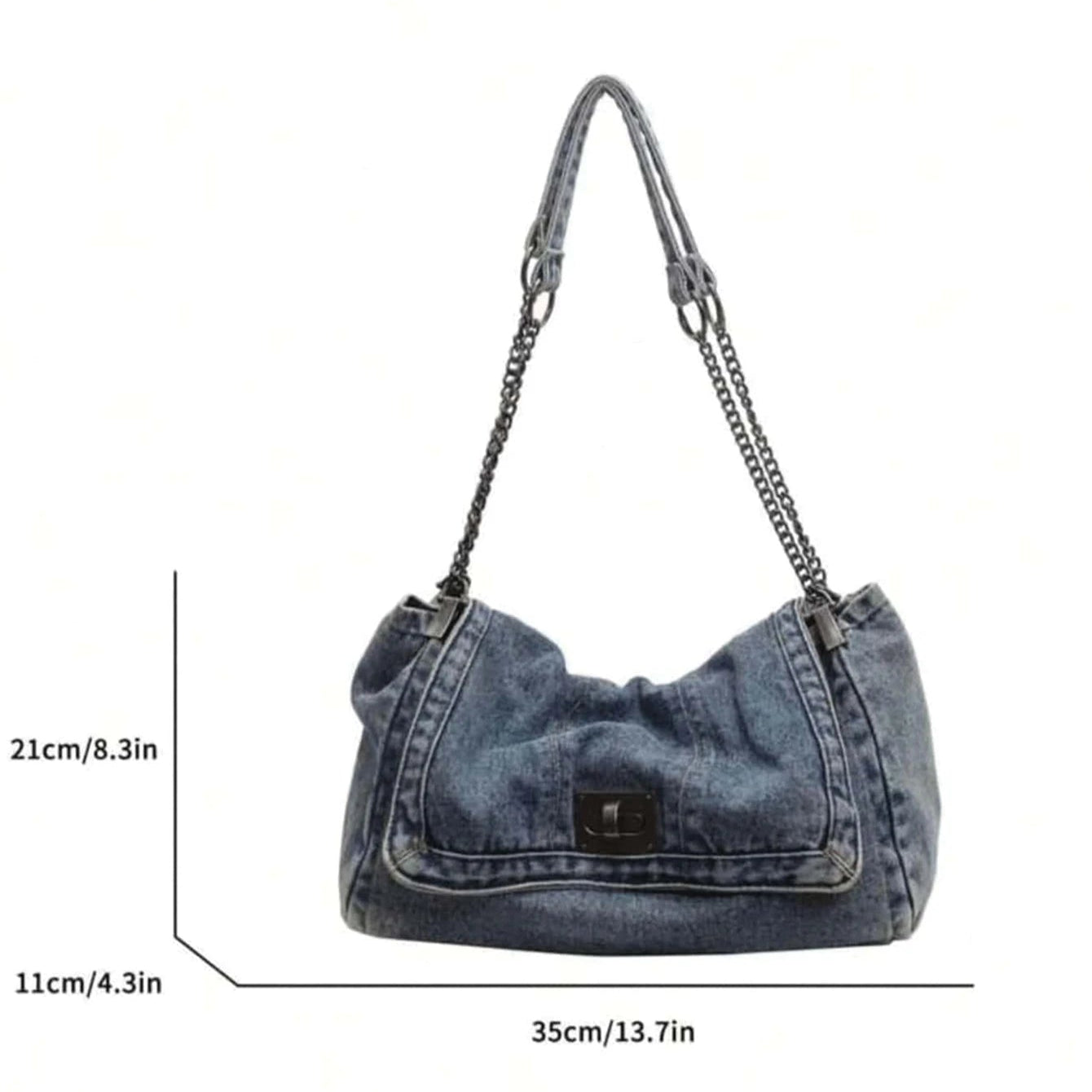 Denim hobo handbag