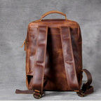 Leather hiking rucksack