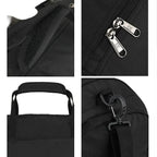 Unisex dark grey sports duffel bag with shoe pocket
