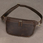Elegant men leather bum bag
