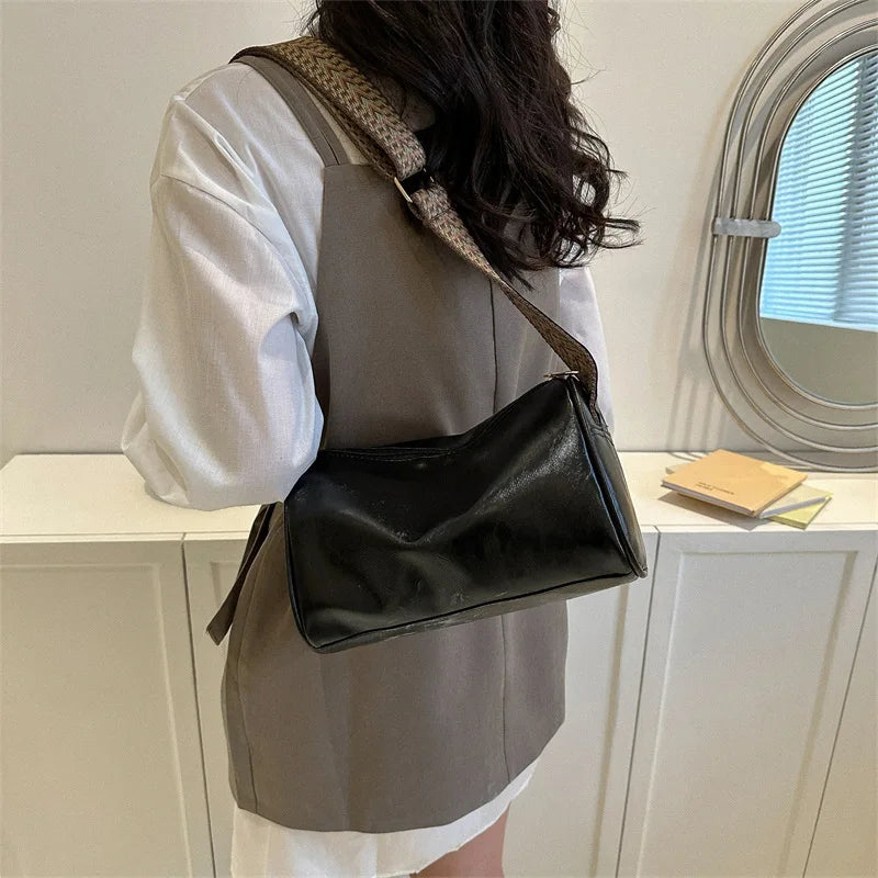 Sleek leather handbag