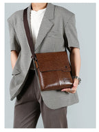 Versatile leather crossbody bag