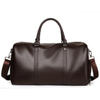 Travel-ready leather holdall