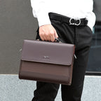 Executive leather laptop briefcase