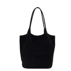 Shoulder suede tote bag