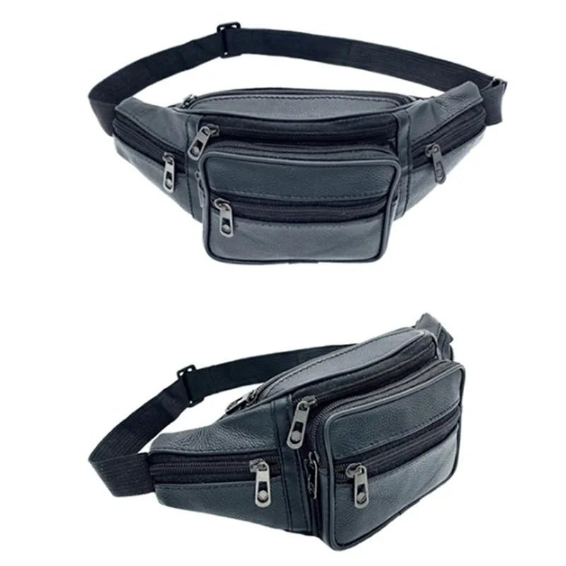 Large leather fanny pack