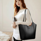 Elegant soft leather tote bag