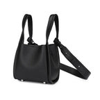 Square leather shoulder bag