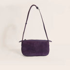 Suede shoulder purse