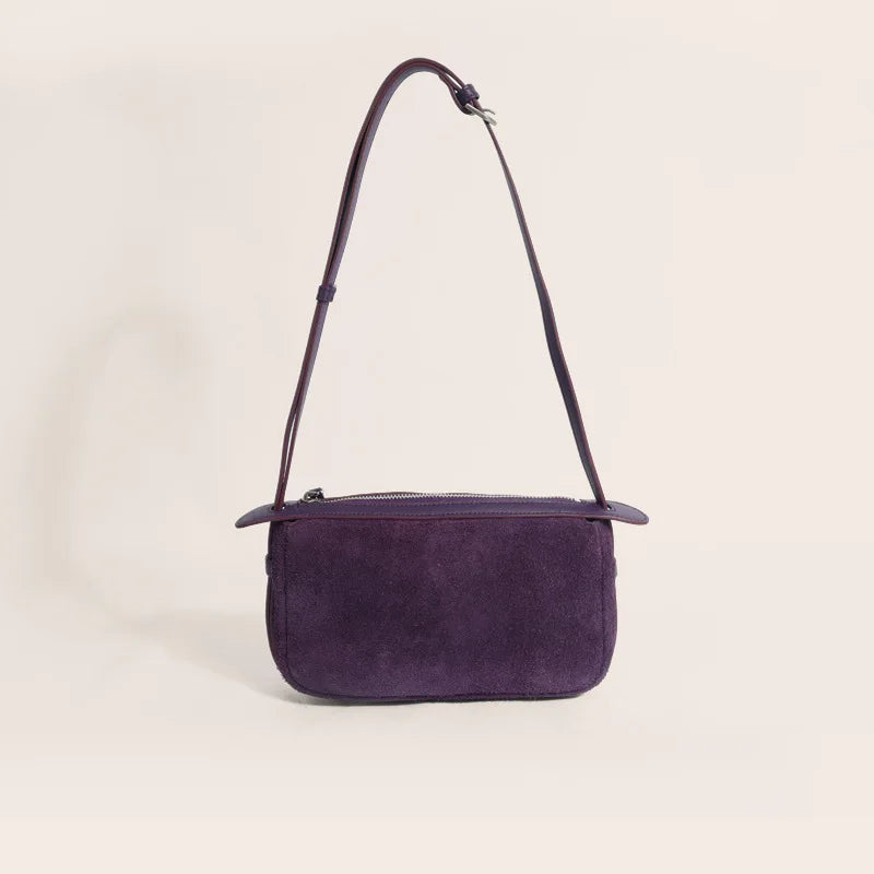 Suede shoulder purse