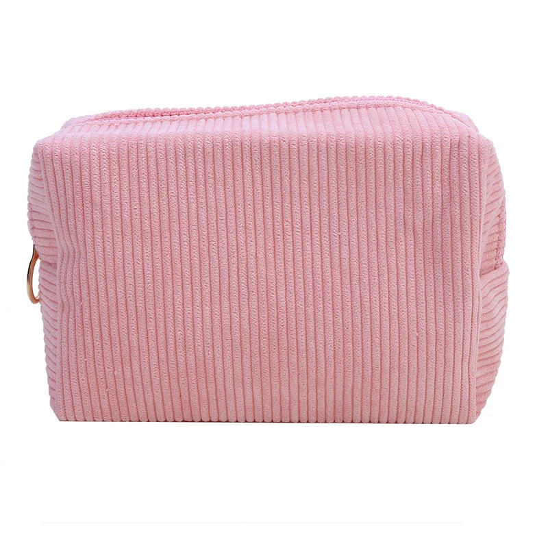 Corduroy cosmetic bag