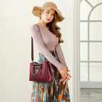 Vintage-inspired leather handbag