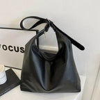 Oversized leather tote bag
