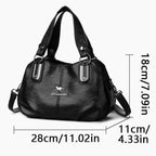 Crossbody leather hobo bag