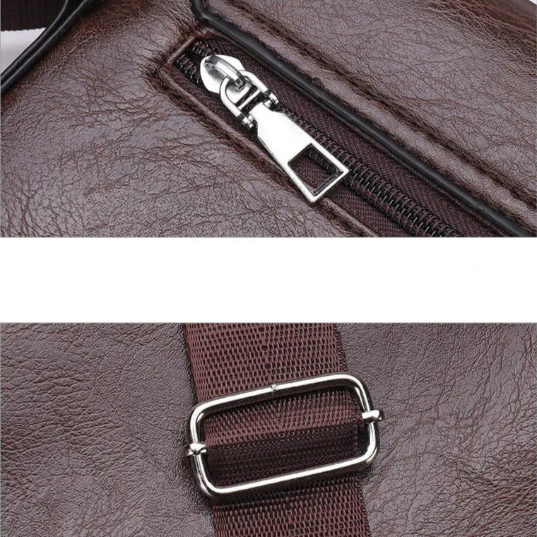Versatile leather crossbody bag