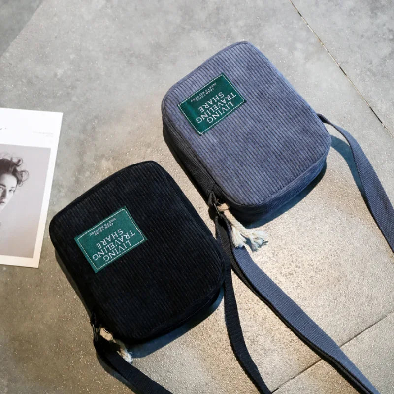 Classic corduroy crossbody bag