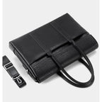 Minimalist leather briefcase for work