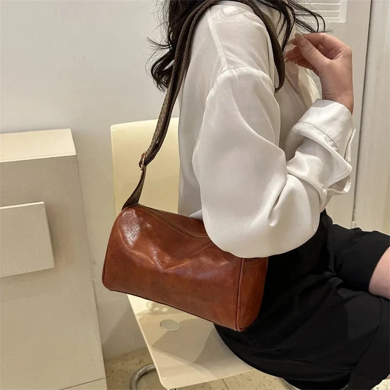 Sleek leather handbag