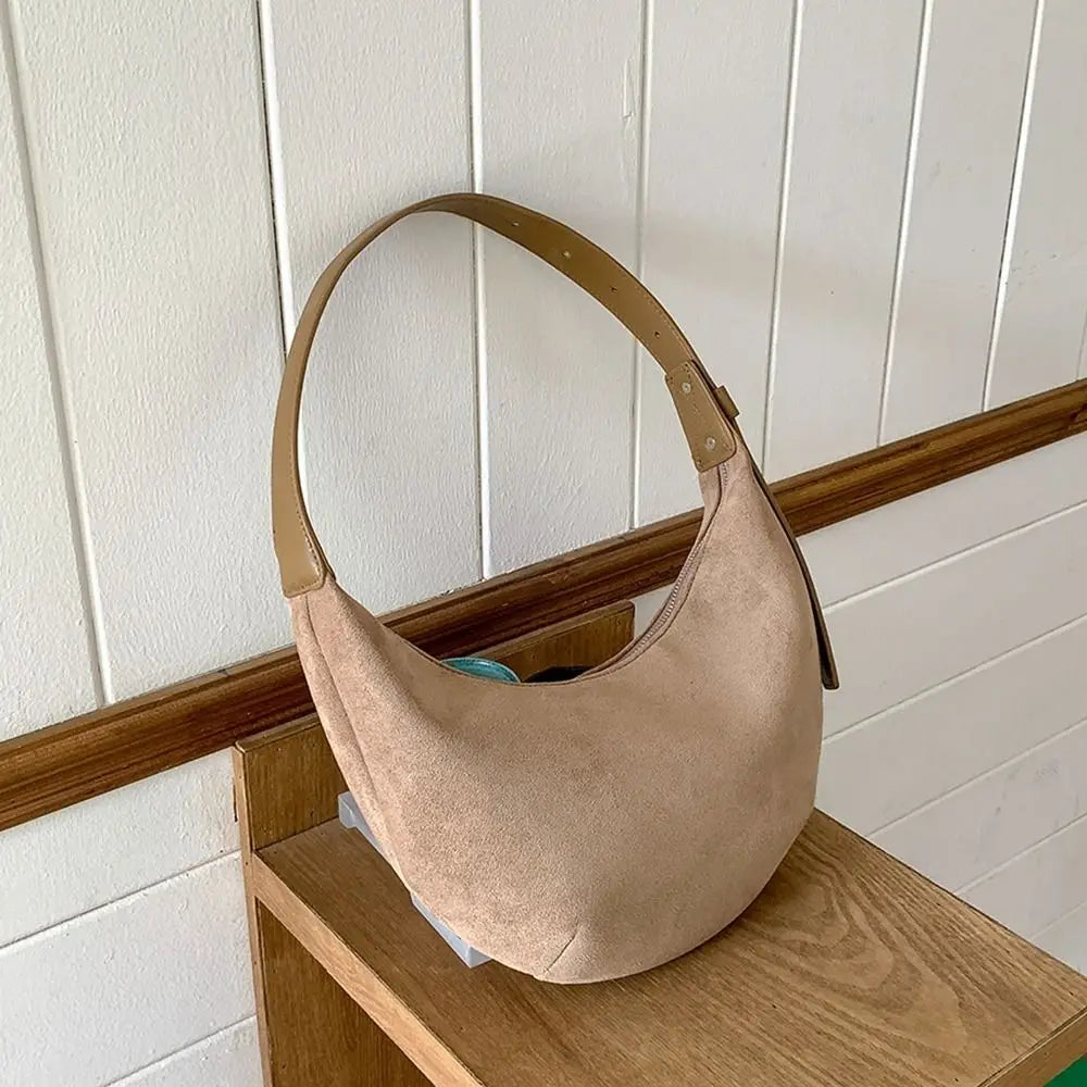 Hobo suede shoulder bag