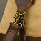 Soft leather overnight duffle bag