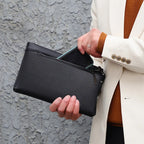 Compact leather clutch for essentials
