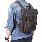 Stylish leather rucksack
