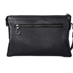 Minimalist leather clutch with detachable strap