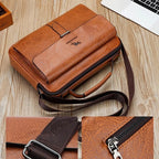 Large leather crossbody bag for women