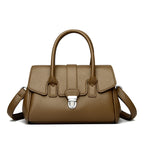 Designer-inspired leather handbag