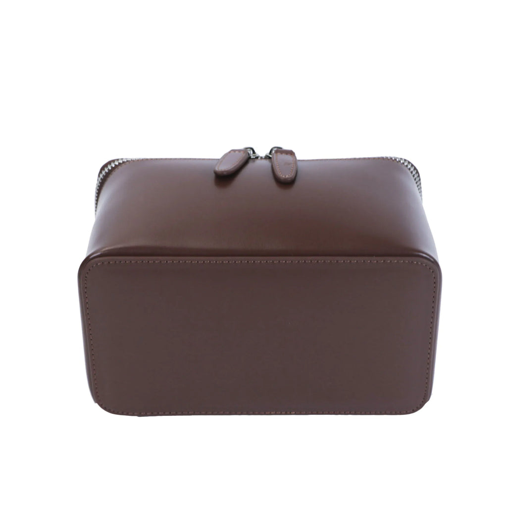 Travel leather vanity bag