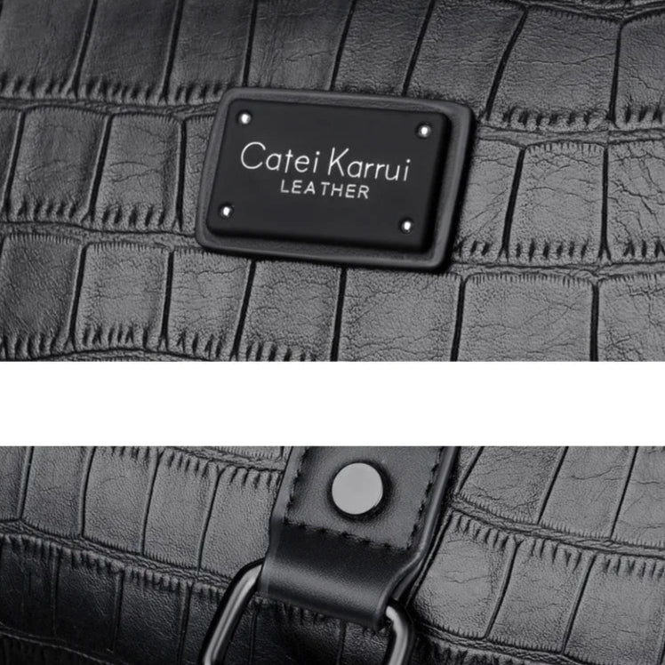 Unisex leather duffle bag