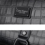 Unisex leather duffle bag