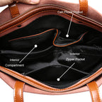 Vintage leather tote bag