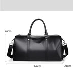 Travel-ready leather holdall