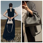 French-inspired leather handbag