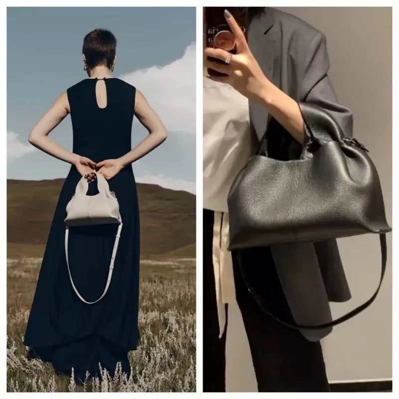 French-inspired leather handbag